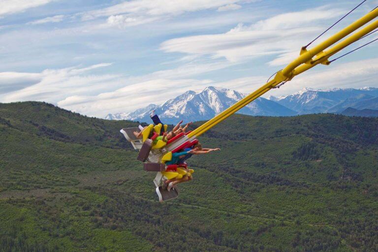 The Giant Canyon Swing at Glenwood Caverns Adventure Park