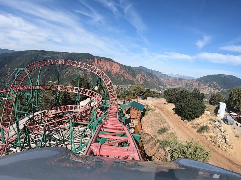 Cliffhanger Roller Coaster Front Seat POV