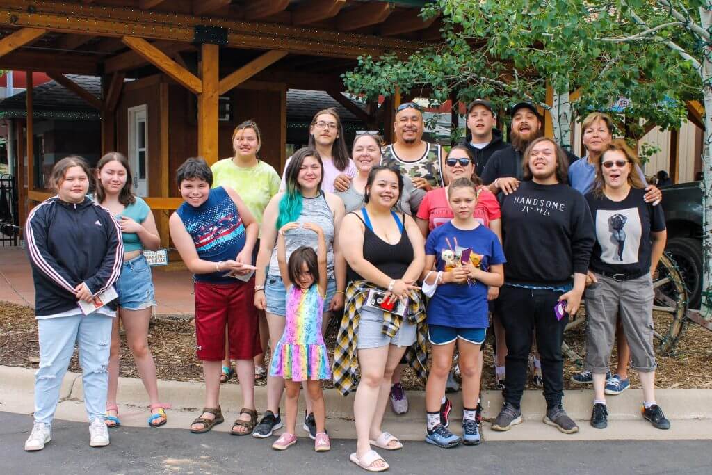 Shanda Poitra family reunion at Glenwood Caverns Adventure Park